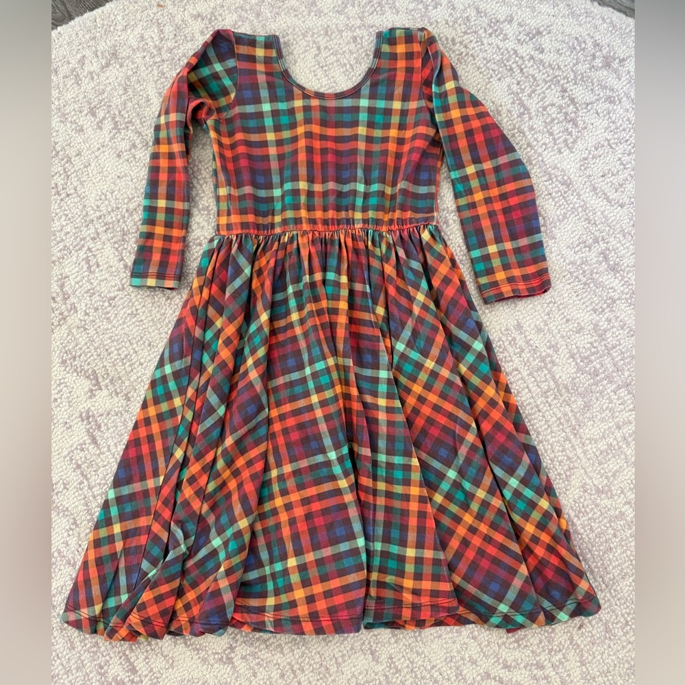 Alice + Ames The Long Sleeve Ballet Dress Colorful Plaid